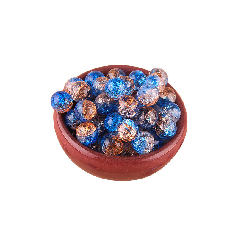 Cuentas de vidrio antiguas de gradiente de dos colores al por mayor de 50 piezas